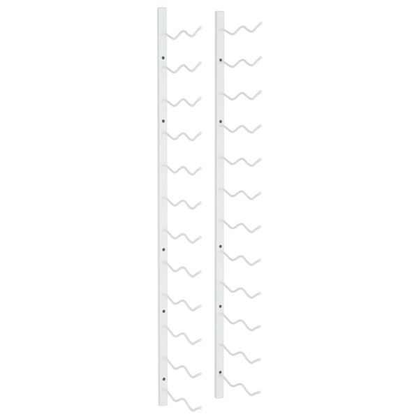 vidaXL Wand Weinregal für 24 Flaschen Weiß Eisen