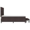 vidaXL Boxspringbett mit Matratze Dunkelbraun 140 x 200 cm Stoff