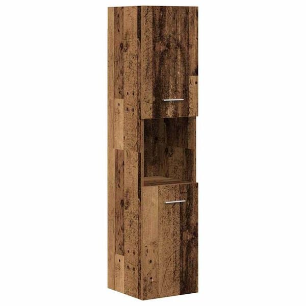 vidaXL 3-tlg. Badmöbel-Set Altholz-Optik Holzwerkstoff