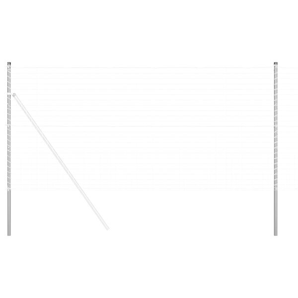 vidaXL Zaunpfosten 2 pcs Silber Pulverbeschichteter Stahl