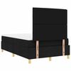 vidaXL LED Boxspringbett mit Matratze Schwarz 120 x 190 cm Stoff
