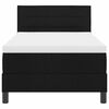 vidaXL Boxspringbett mit Matratze Schwarz 100 x 200 cm Stoff