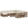 vidaXL Gartensofa-set 13 pcs Beige Poly-Rattan