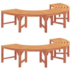 vidaXL Baumbank 2 pcs Natur 160 x 80 x 45cm Massives Eukalyptus Holz