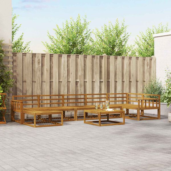 vidaXL Outdoor-Sofagarnitur 8 pcs Natur Massivholz Akazie