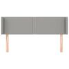 vidaXL Kopfteil mit Ohren Hellgrau 147x16x78/88 cm Stoff