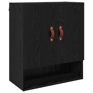 vidaXL Wandschrank 60 x 31 x 70 cm Holzwerkstoff Schwarz Eichen-Optik