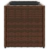vidaXL Pflanzk&uuml;bel mit 2 T&ouml;pfen 2 Stk. Braun 72x30x32 cm Poly Rattan