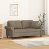 vidaXL 2-Sitzer-Sofa mit Kissen Taupe 140 cm Stoff