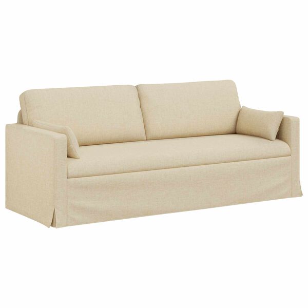 vidaXL Sofa 180cm Creme Metall