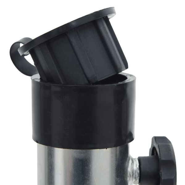 vidaXL Sonnenschirmst&auml;nder mit Erdspie&szlig;en f&uuml;r &Oslash;38/48 mm Silbern Stahl