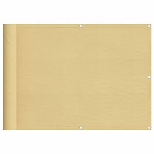 vidaXL Balkonsichtschutz Sandfarben 75x300 cm 100 % Polyester-Oxford