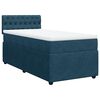 vidaXL Boxspringbett mit Matratze Blau 90x190 cm Samt