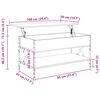vidaXL Couchtisch Sonoma-Eiche 100x50x50 cm Holzwerkstoff und Metall