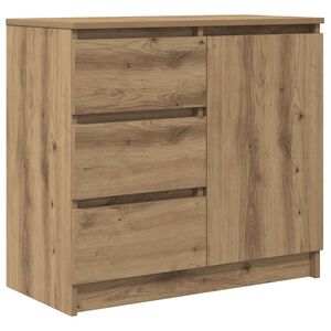 vidaXL Sideboard mit Schublade Artisan-Eiche 71x35x65 cm Holzwerkstoff