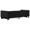 vidaXL Tagesbett Ausziehbar mit Schubladen Schwarz 90x190 cm Stoff