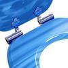 vidaXL Toilettensitze Soft-Close-Deckel 2 Stk. MDF Blau Wassertropfen