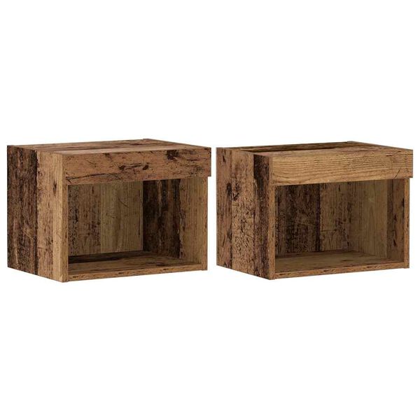 vidaXL TV-Schrankset 2 pcs Altholz 40 x 30 x 30 cm Holzwerkstoff