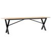 vidaXL Couchtisch X-Gestell 160x40x45 cm Massivholz Kiefer & Stahl