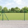 vidaXL Zaun mit Pfosten Grün 1 x 10 m Stahl und PVC