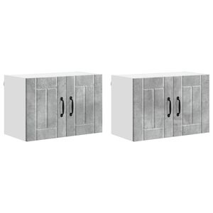 vidaXL Wandschrank LUCCA 2 stk. Betongrau Holzwerkstoff