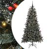 vidaXL K&uuml;nstlicher Weihnachtsbaum Gr&uuml;n 210 cm PVC, Plastik und Stahl