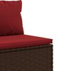 vidaXL 10-tlg. Garten-Lounge-Set mit Kissen Braun Poly Rattan