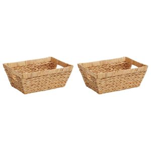 vidaXL Aufbewahrungsk&ouml;rbe 2 pcs Natur 38 x 28 x 15 cm Wasserhyazinthe