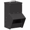vidaXL H&uuml;hnerf&uuml;tterer Schwarz 20 x 25 x 35 cm Kaltgewalzter Stahl