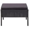 vidaXL 8-tlg. Garten-Lounge-Set mit Auflagen Poly Rattan Schwarz