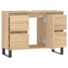 vidaXL Badschrank Sonoma-Eiche 80x33x60 cm Holzwerkstoff