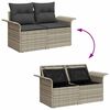 vidaXL Gartensofa-set mit Speicher 6 pcs Hellgrau Poly-Rattan