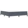 vidaXL Boxspringbett mit Matratze Dunkelgrau 180 x 200 cm Stoff