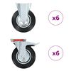 vidaXL 12 Stk. Rollen 200 mm