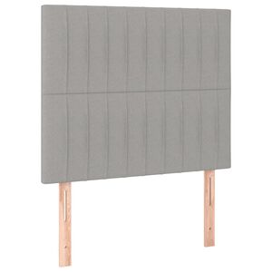vidaXL Kopfteil Hellgrau 80x5x118/128 cm Stoff