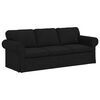 vidaXL Sofa 2 pcs Schwarz 215 x 82 x 80 cm Stoff