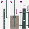 vidaXL Zaun und Pfosten Grün 1,2 x 10 m Stahl