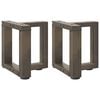 vidaXL Couchtischbeine T-Form 2 Stk. Naturstahl 30x25x(30-31) cm Stahl