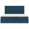 vidaXL Ottoman-Bett mit Matratzen Dunkelblau 160x200 cm Samt