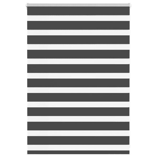 vidaXL Doppelrollo Schwarz 105x100 cm Stoffbreite 100,9 cm Polyester