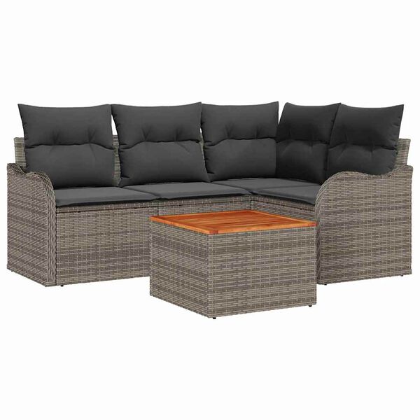 vidaXL Garten-Sofa-Set 5 pcs Grau