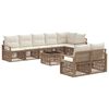 vidaXL Gartensofa-set 9 pcs Beige Poly-Rattan