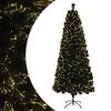 vidaXL Glasfaser-Weihnachtsbaum 180 cm 24 LEDs Warmes Wei&szlig; PVC Gr&uuml;n