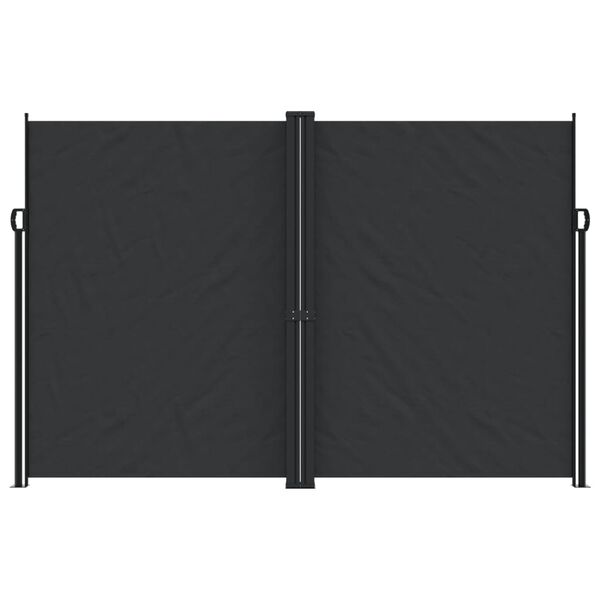 vidaXL Seitenmarkise Ausziehbar Schwarz 220x600 cm