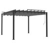 vidaXL Pergola mit Lamellendach 3x3 m Anthrazit Stoff und Aluminium