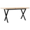 vidaXL Couchtisch X-Gestell 100x50x45,5 cm Massivholz Kiefer Stahl