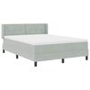 vidaXL Boxspringbett mit Matratze Hellgrau 190 x 140 cm Polyester