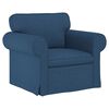 vidaXL Sofa 120cm 2 pcs Blau Metall