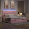 vidaXL Ottoman-Bett mit Matratzen & LEDs Rosa 180x200 cm Samt