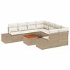 vidaXL Gartensofa-set 9 stk. Beige und Creme Poly-Rattan